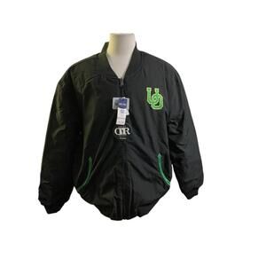Oregon Ducks Reversible Full-Zip Bomber Jacket - Black/Green XL New $199